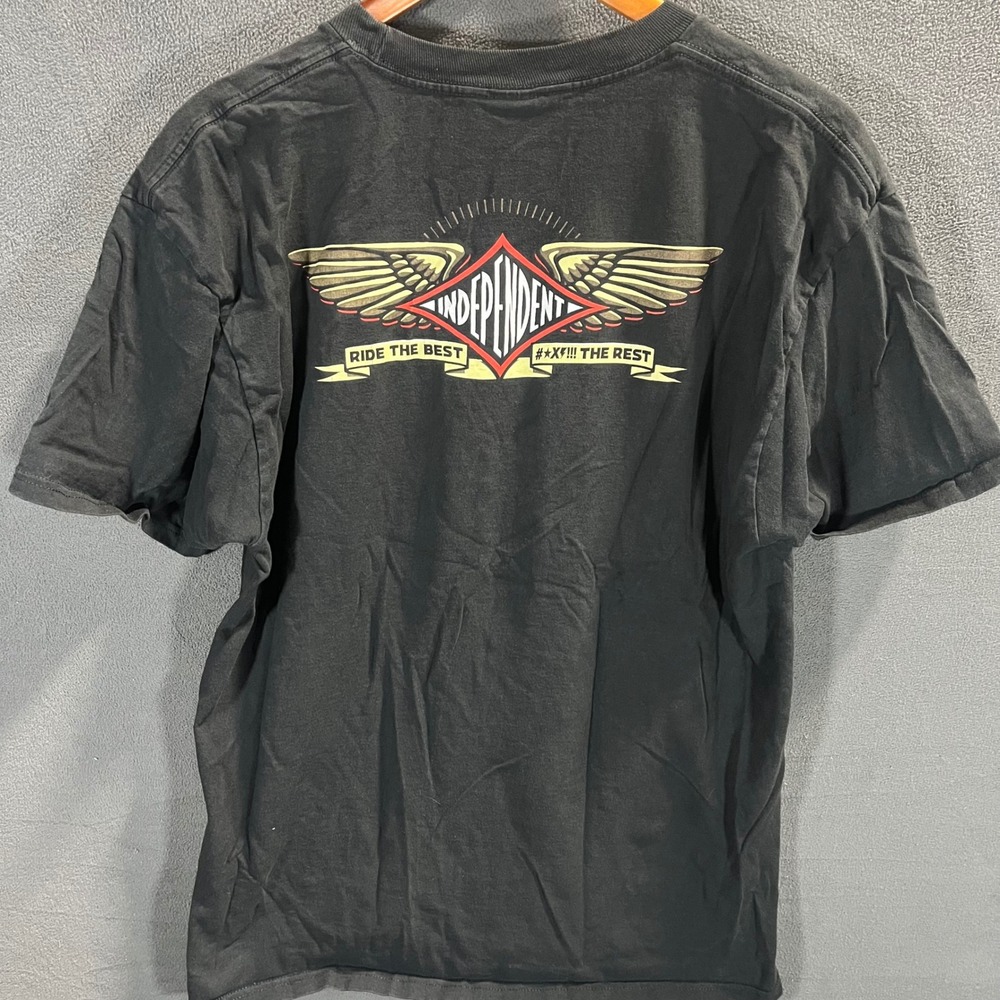 Independent Truck Co Ride The Best Winged Graphic T-Shirt Black Mens Large